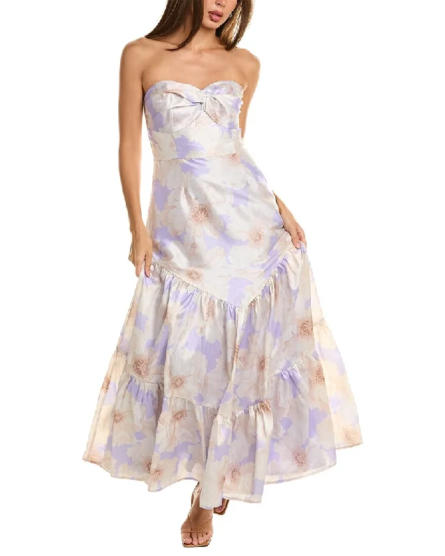 Hutch Rosewood Maxi Dress Elegant Maxi Dress with Pockets