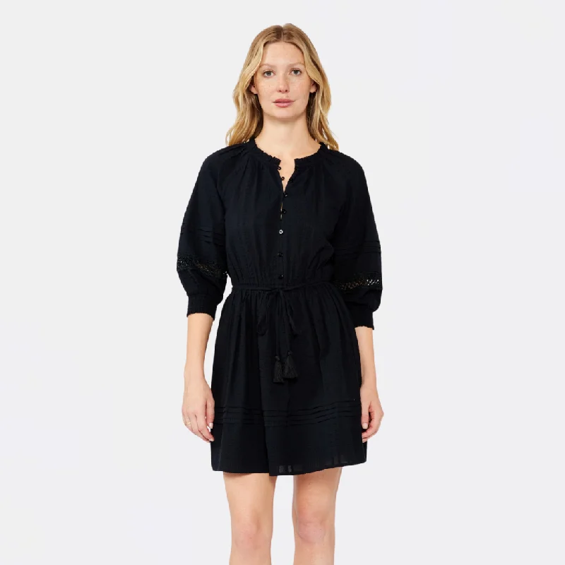 Cider Lace Mini Dress (Black) Cozy Knit Mini Dress