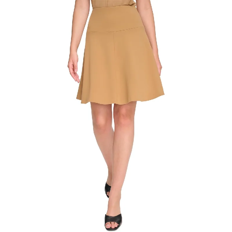 Calvin Klein Womens Petites Crepe Mini Skirt