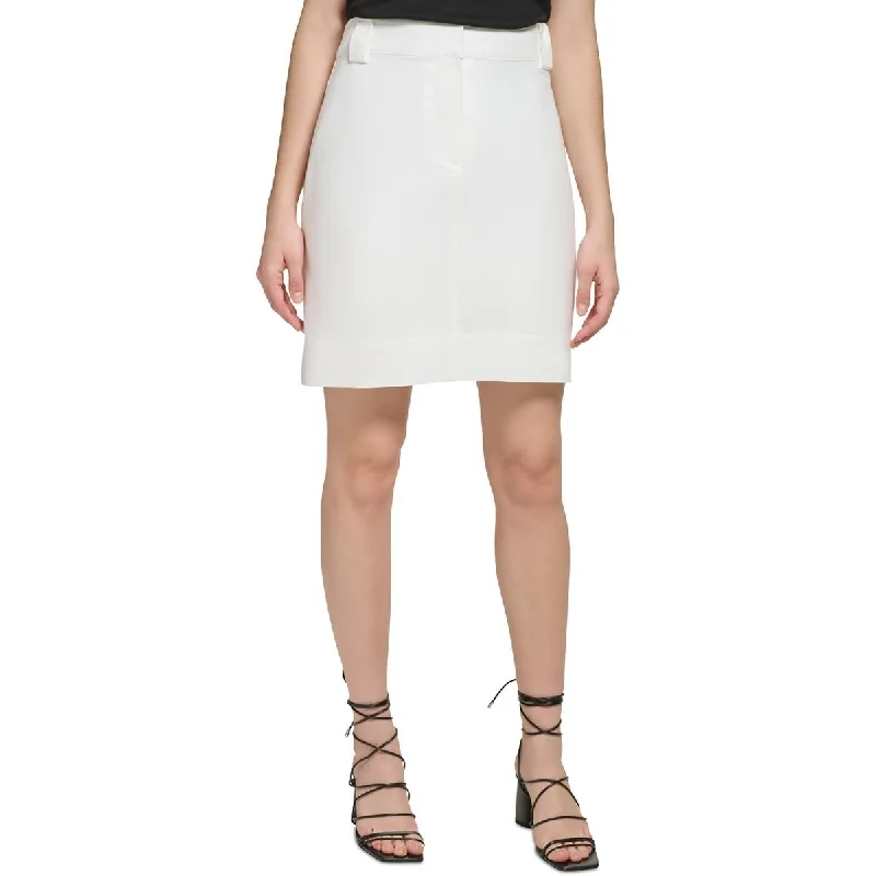 Calvin Klein Womens Straight Back Pockets Mini Skirt