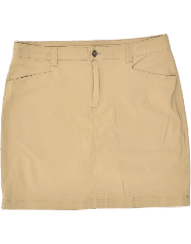 EDDIE BAUER Womens Straight Skirt US 14 XL W36  Beige Nylon