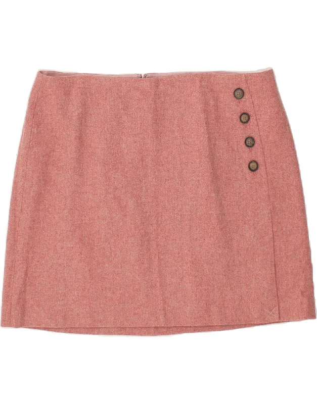 HOBBS Womens Mini Skirt UK 18 XL W38 Pink Wool