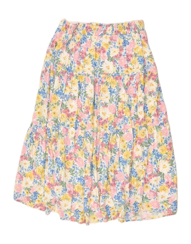 LAURA TORELLI Womens Gypsy Skirt UK 14 Medium W32 Multicoloured Floral