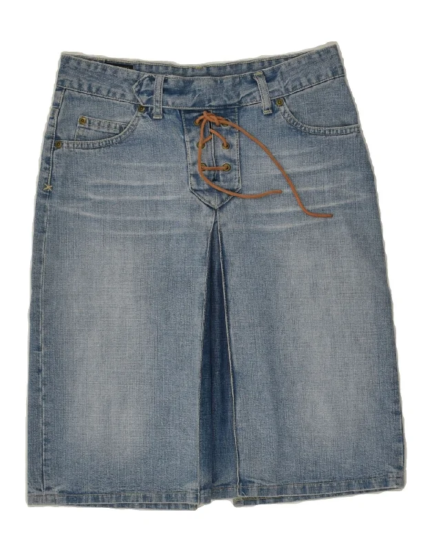 LEE Womens Denim Skirt W28 Medium Blue Cotton