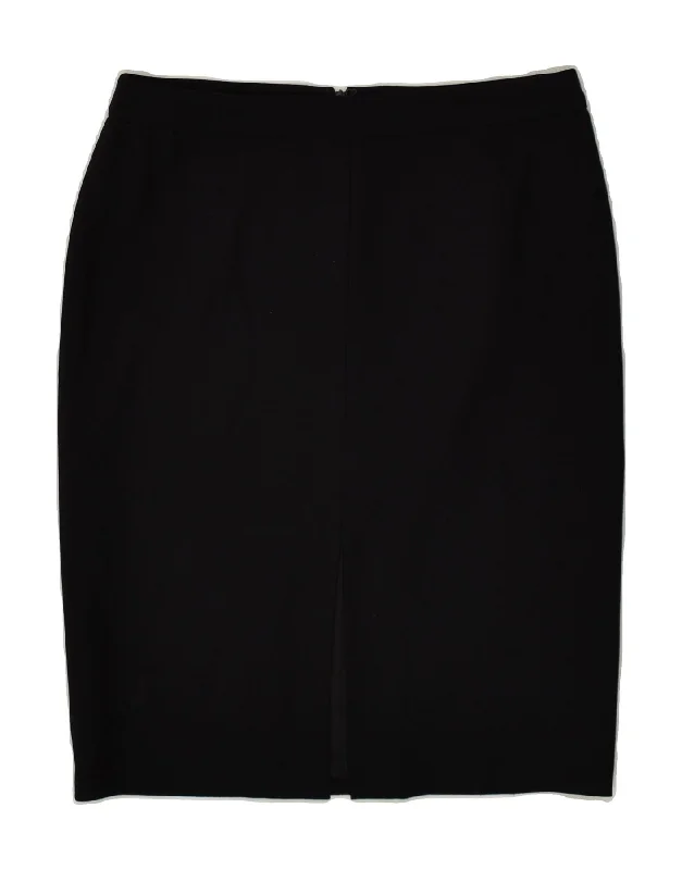 MAX & CO. Womens Pencil Skirt UK 12 Medium W30 Black Wool