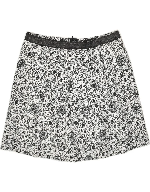 PINKO Womens Mini Skirt UK  8 Small W26 Grey Floral