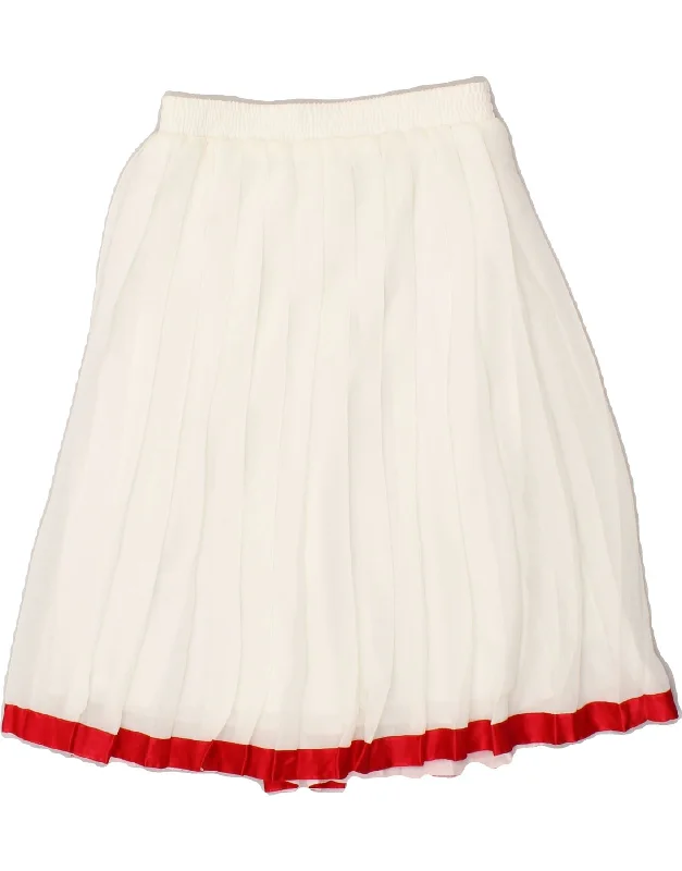 VERSE Womens Knife Pleated Skirt EU 34 XS W24 White