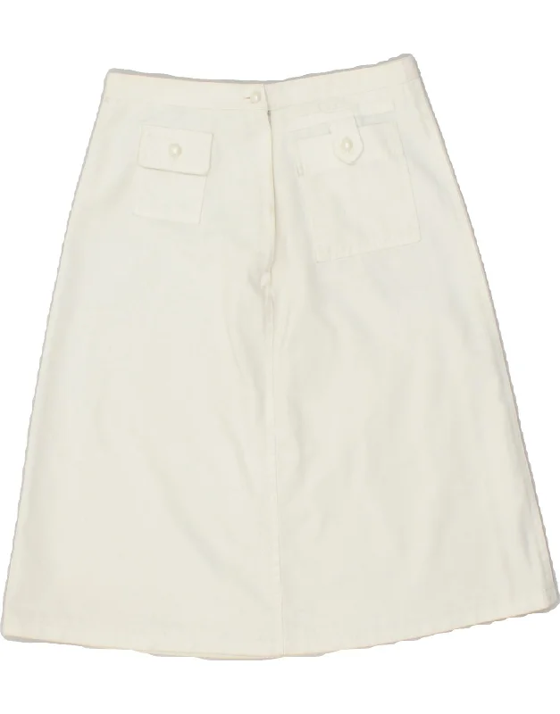 VINTAGE Womens A-Line Skirt W27 Small  White cashmere skirt plush