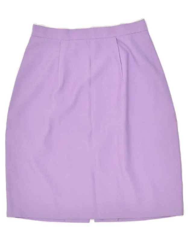 VINTAGE Womens Pencil Skirt W24 XS Purple