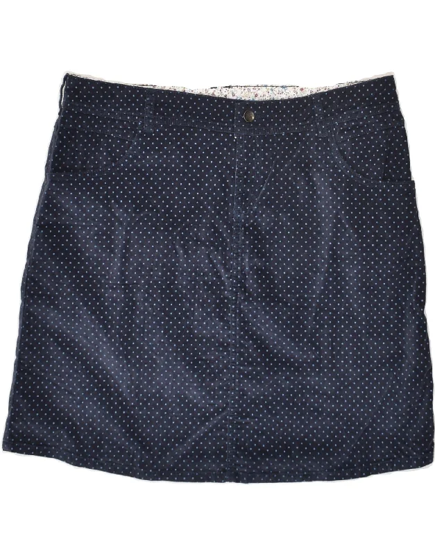 WHITE STUFF Womens Velvet Straight Skirt UK 16 Large W36  Navy Blue