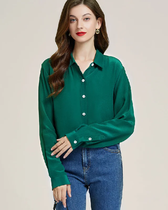 Silk Classic Long-Sleeve Women Shirt