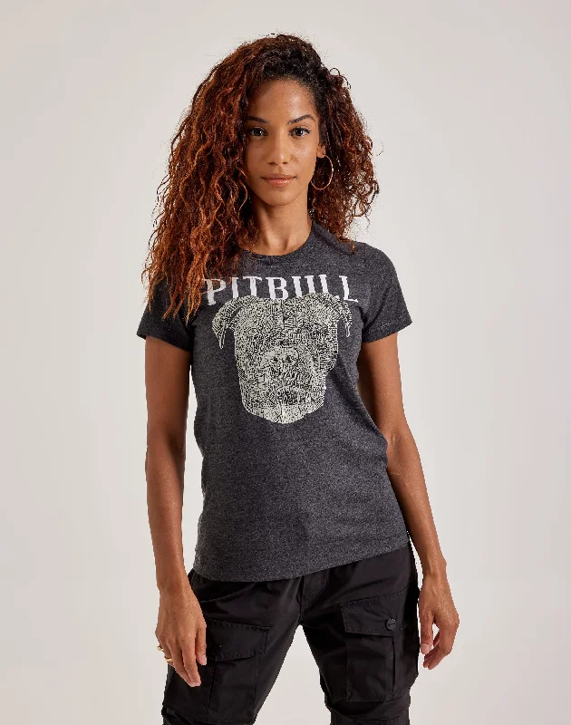 LA Pop Art Word Art Pitbull Face Tee Hooded Caped Shawl Collar