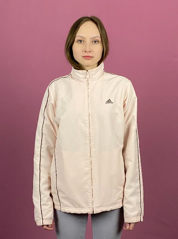 Adidas Vintage Women's Track Jacket - M White Polyester