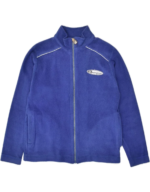 CHAMPION Womens Fleece Jacket UK 12 Medium Blue Polyester