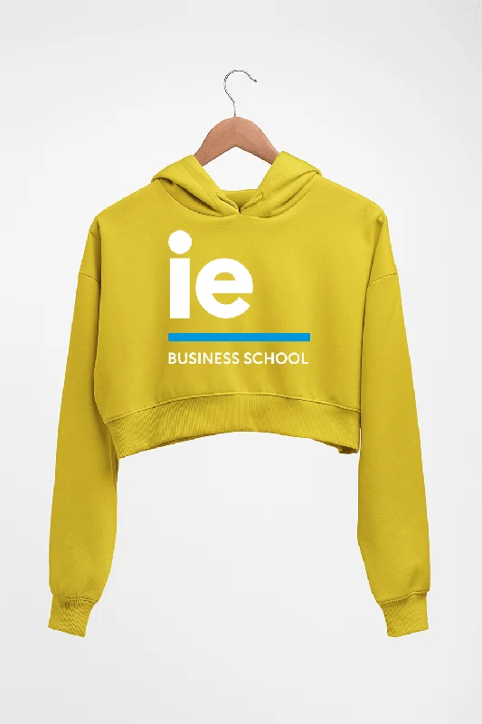 IE University Crop HOODIE FOR WOMEN Hoodie with Drawcord Adjustable Secure