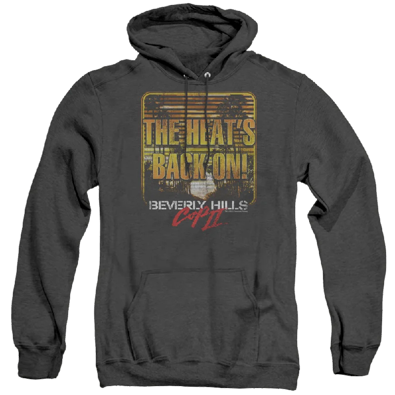 Beverly Hills Cop The Heats Back On - Heather Pullover Hoodie