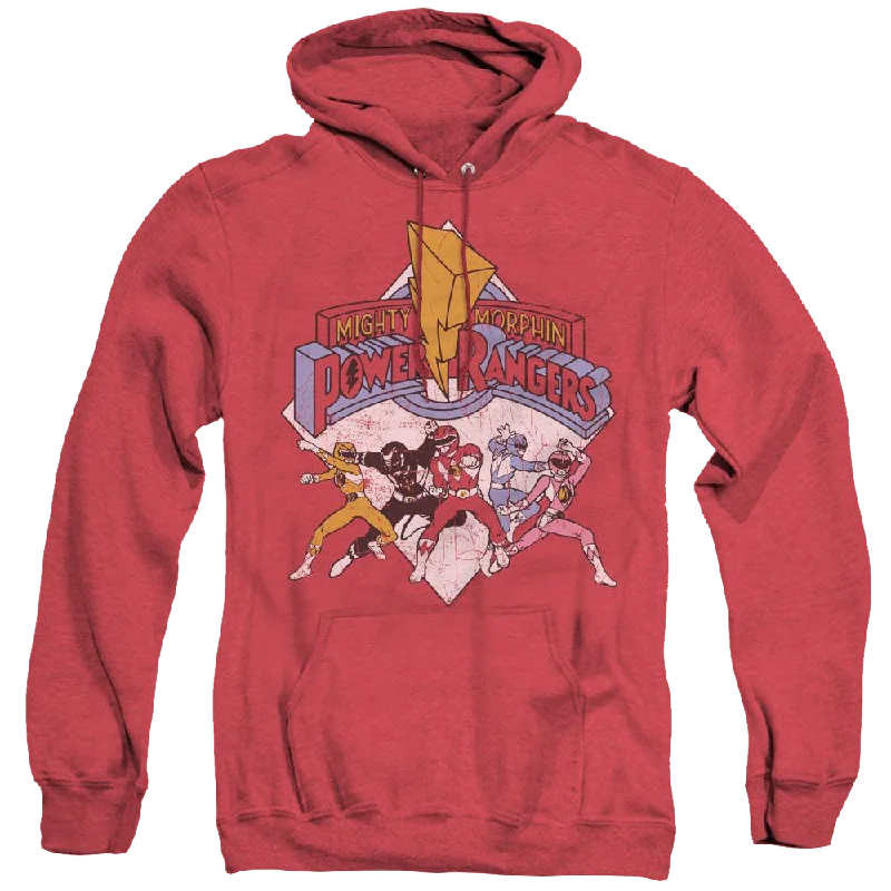 Mighty Morphin Power Rangers Retro Rangers - Heather Pullover Hoodie