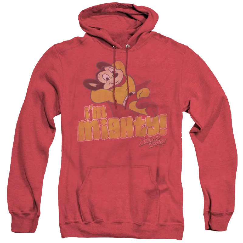 Mighty Mouse Im Mighty - Heather Pullover Hoodie Peter Pan Collar