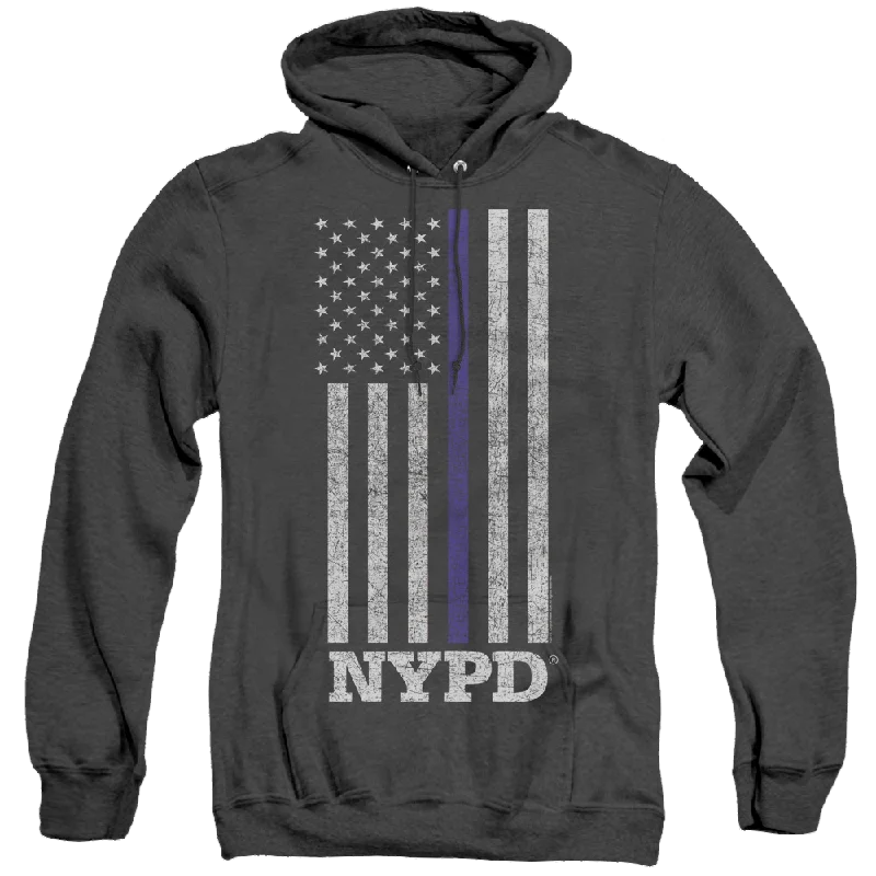 Nyc Thin Blue Line - Heather Pullover Hoodie