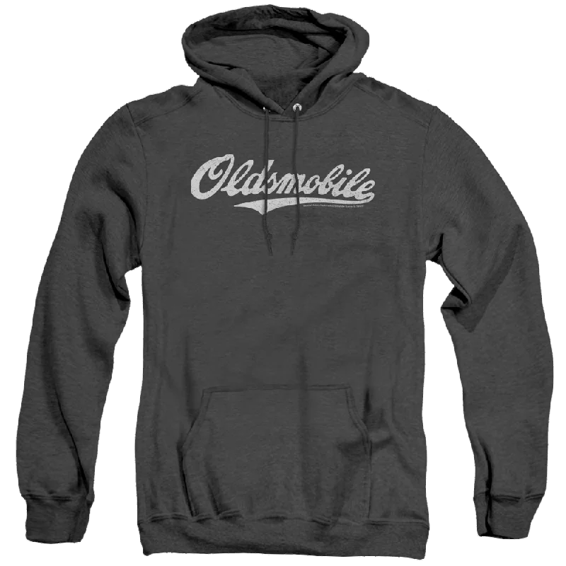 Oldsmobile Oldsmobile Cursive Logo - Heather Pullover Hoodie