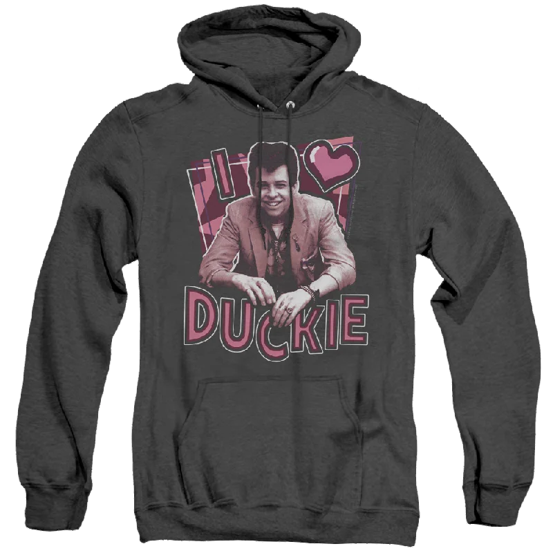 Pretty In Pink I Heart Duckie - Heather Pullover Hoodie