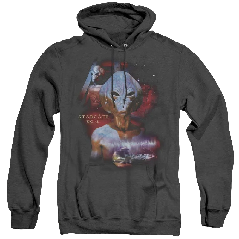 Stargate Sg-1 The Asgard - Heather Pullover Hoodie Keyhole Neck Pullover