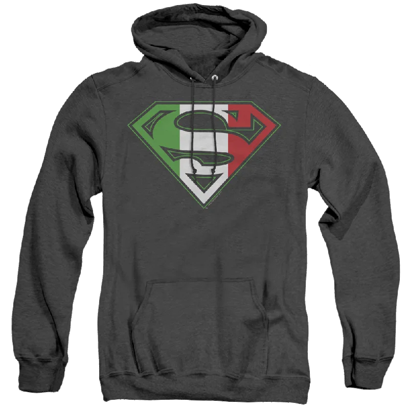 Superman Italian Shield - Heather Pullover Hoodie