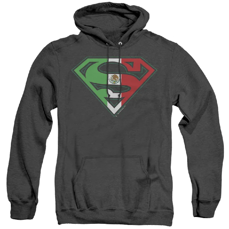 Superman Mexican Flag Shield - Heather Pullover Hoodie