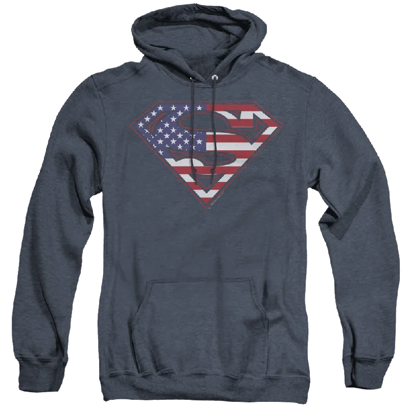 Superman U S Shield - Heather Pullover Hoodie