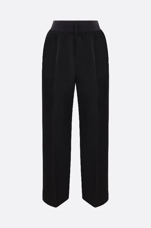 wide-leg wool trousers Trousers Denim Distressed