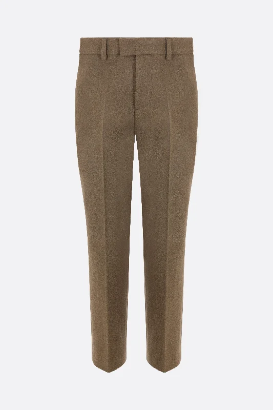 Espen felt cropped trousers Trousers Silk Elegant