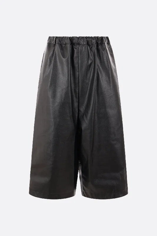 faux leather cropped trousers Trousers Cargo pockets