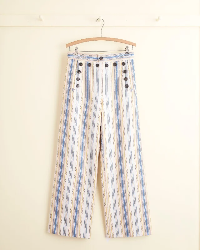 Riviera Stripe Trousers Trousers Winter Warm