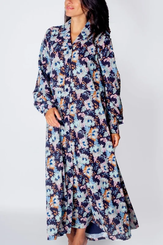 ALINA DRESS (NAVY FLOWER) 49"