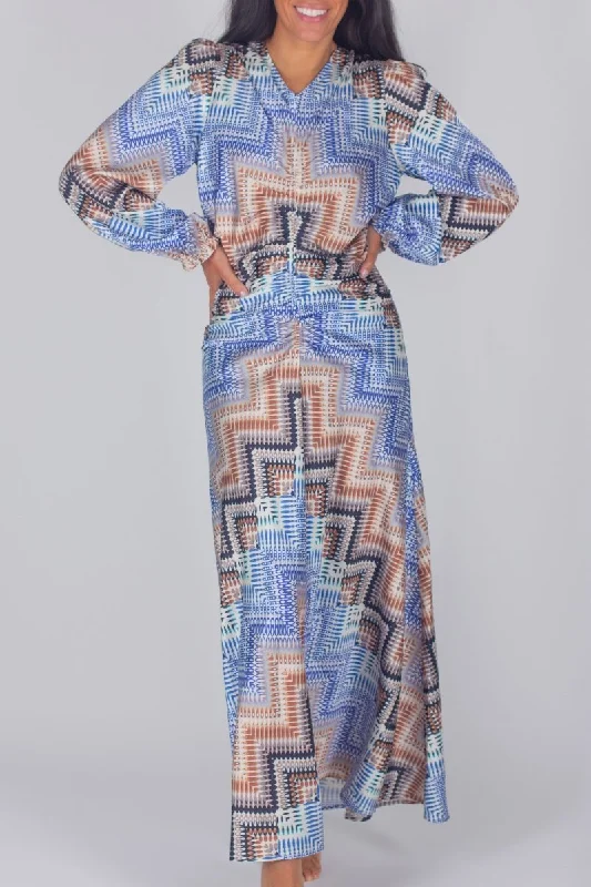 AUDREY DRESS (BEIGE/MULTI)