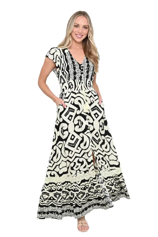Babina Dress Swirl Black