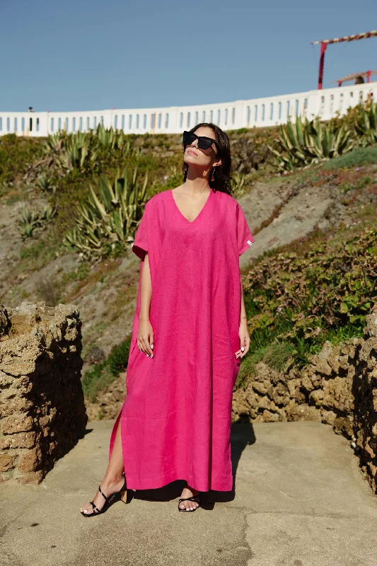 Naomi Dress Peacock Pink