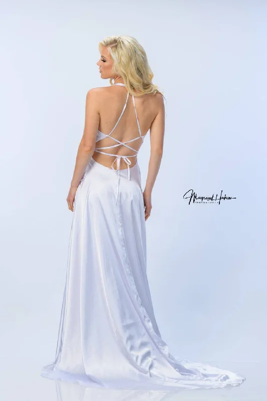 The Andri Satin Dress with slit