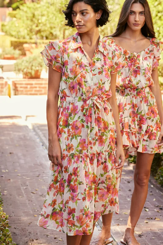 Misa Los Angeles - Viola Dress in Palmare Blooms Chiffon